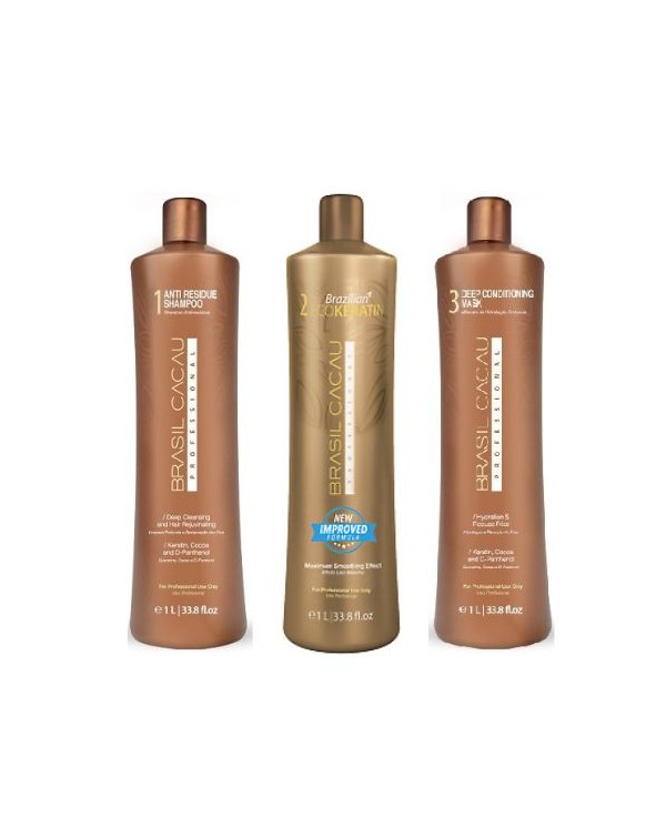 BRASIL CACAU-ECOKERATIN KIT PZ.3 X 1000ML