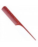 PETTINE TAIL COMB ROSSO CODA C/FERRO YS PARK