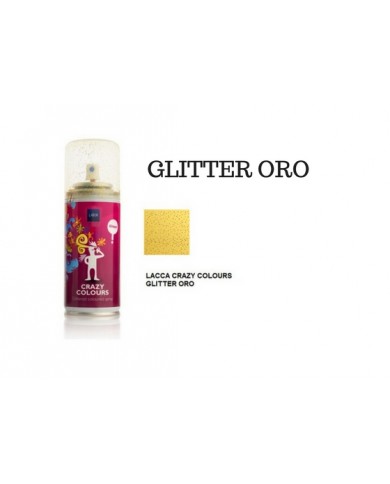 LACCA COLORATA CRAZY COLOUR GLITTER ORO