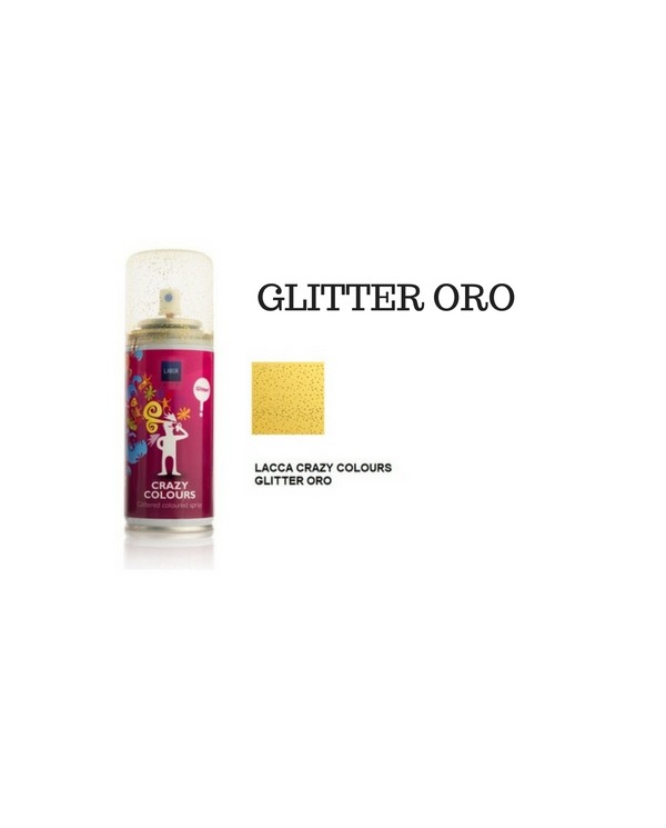 LACCA COLORATA CRAZY COLOUR GLITTER ORO