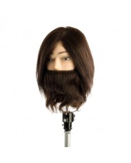 TESTA STUDIO UOMO CON BARBA/BAFFI 30 CM CAPELLI VERI