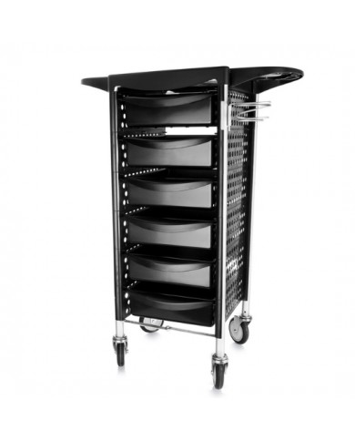 MEGA NOIR CARRELLO 6 SCOMPARTI PIEGHEVOLE