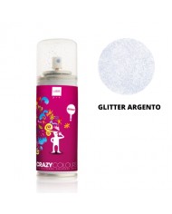 LACCA COLORATA CRAZY COLOUR ARGENTO GLITTER 125ML